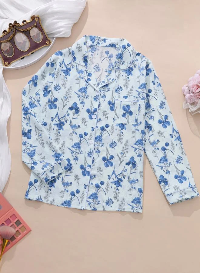 Take Two  Women Floral Print Shirt and Pyjama Set for Women | Best Price UAE